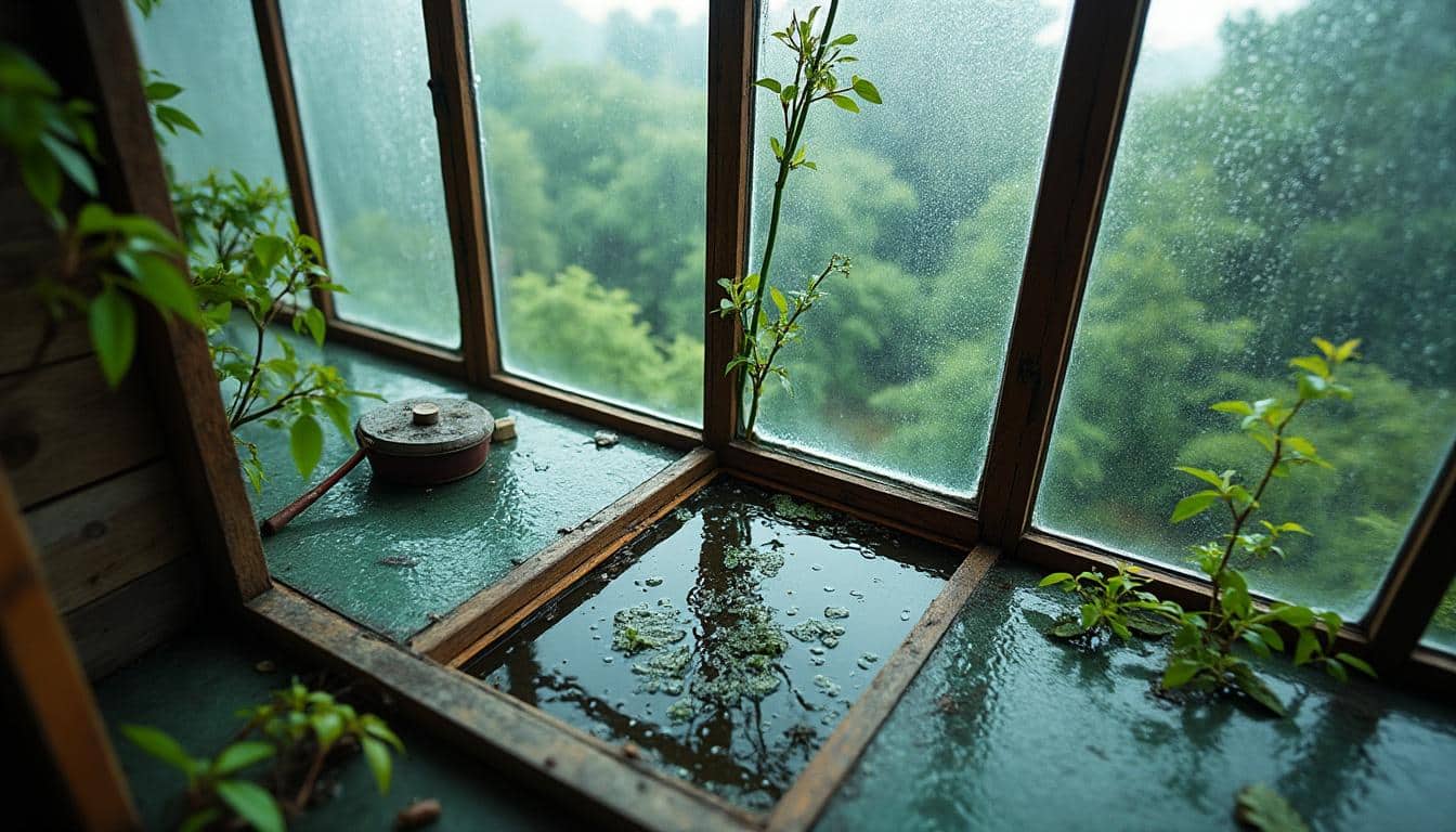 Prévenir les infiltrations de pluie dans une serre de toit