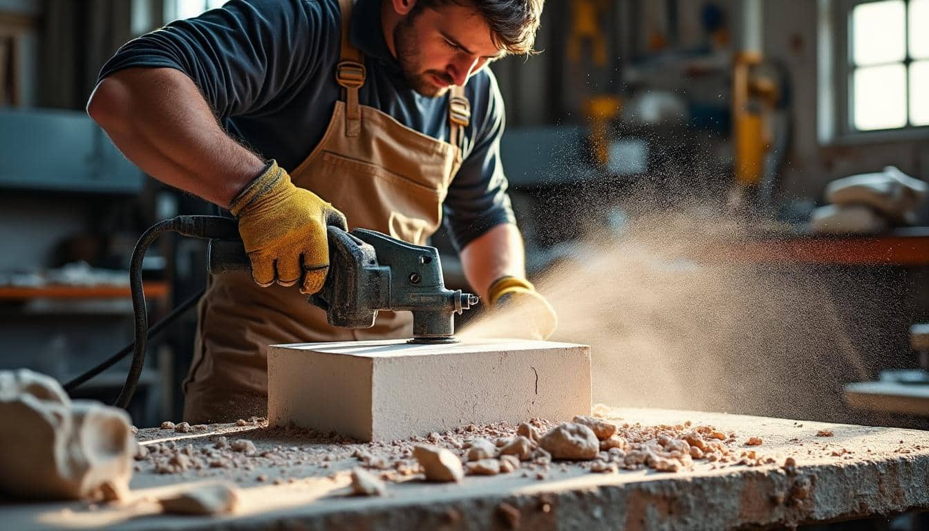 Illustration: Comment fonctionne une scie à pierre : principes et technologies de découpe