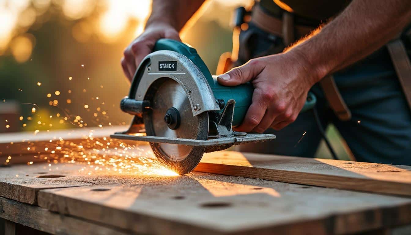 Scie circulaire à batterie : puissance et liberté de coupe