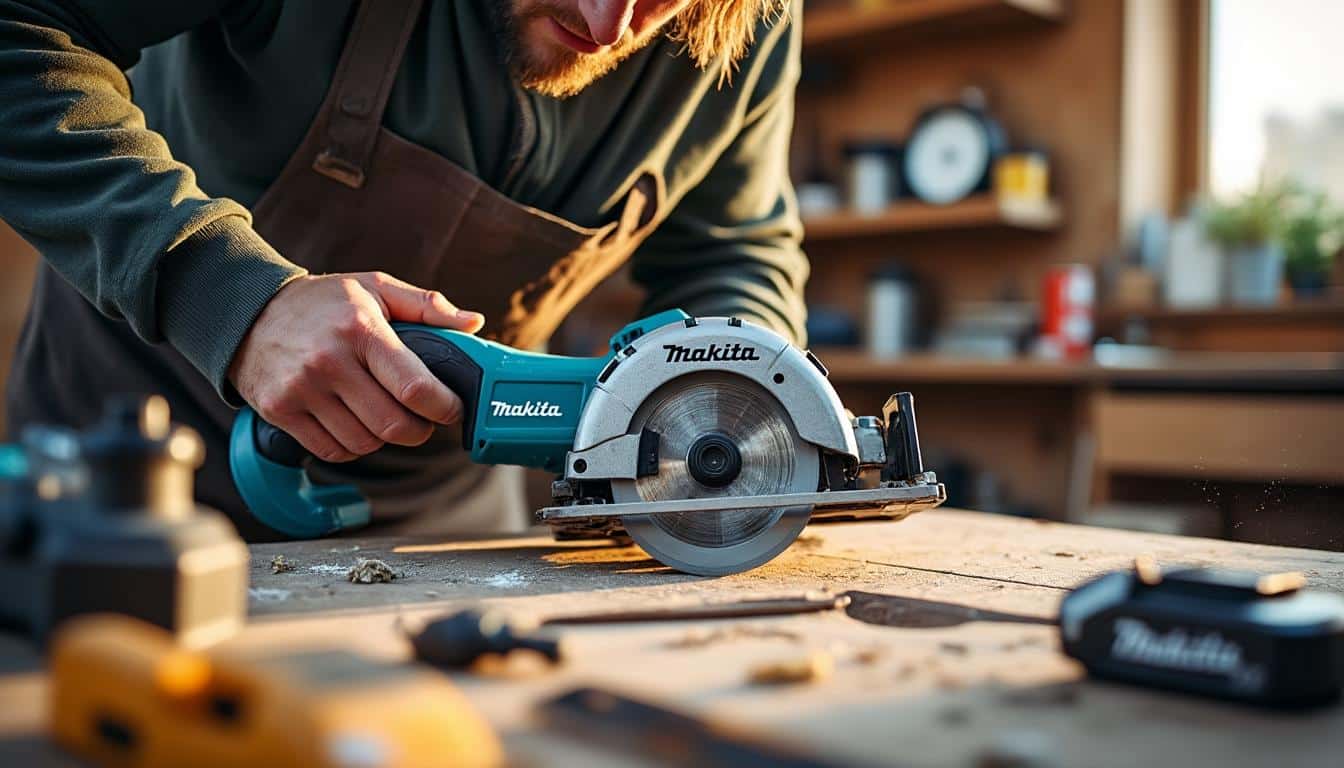 Illustration: Utilisation et entretien pour maximiser la durée de vie de votre scie circulaire sans fil Makita