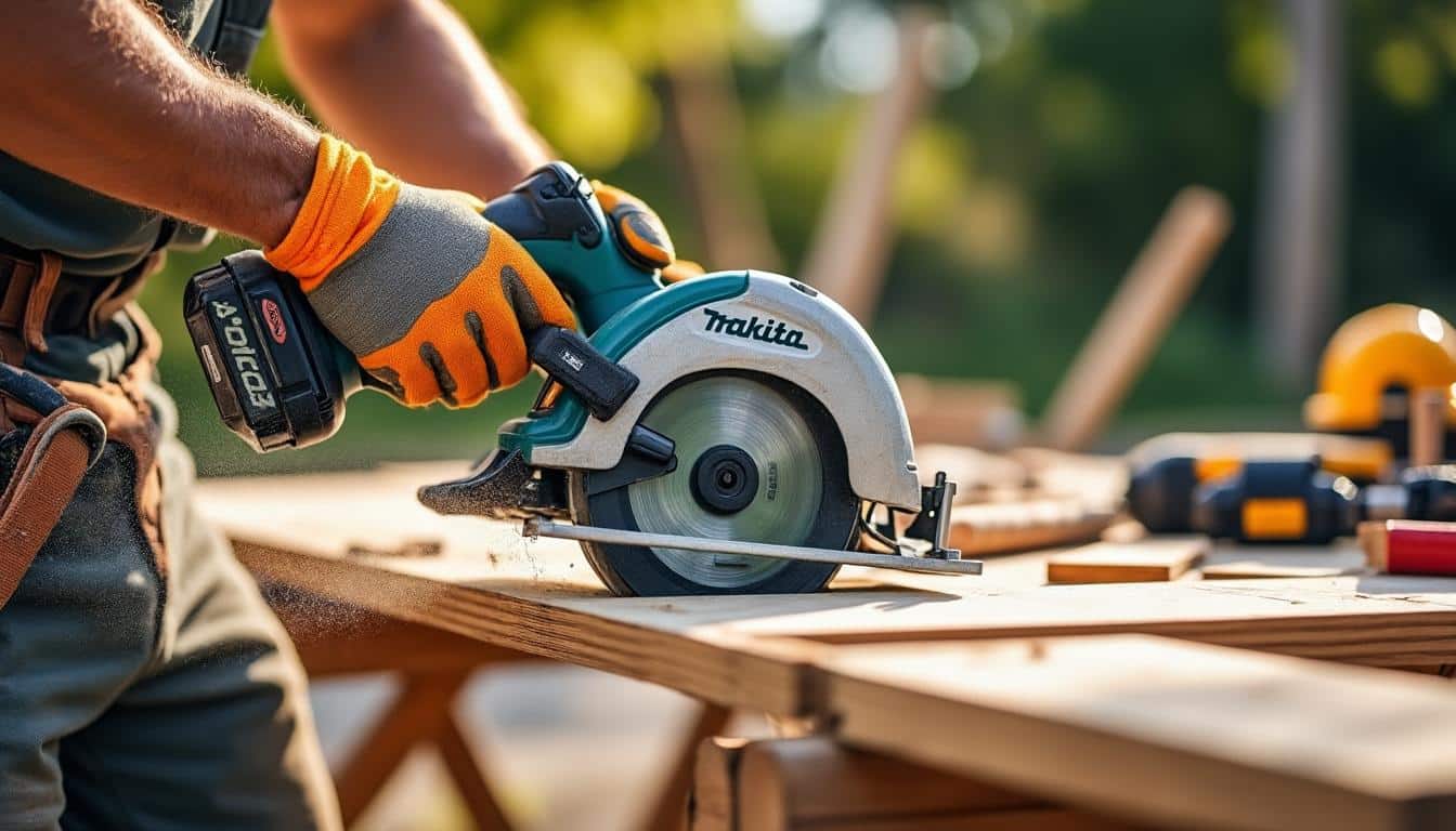Scie circulaire sur batterie Makita : puissance et liberté de coupe