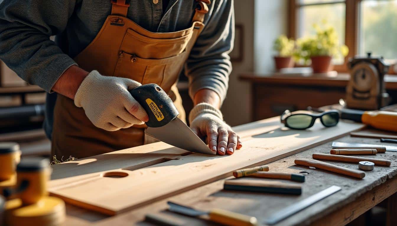 Illustration: Les outils indispensables pour agrandir un trou de scie cloche en toute précision