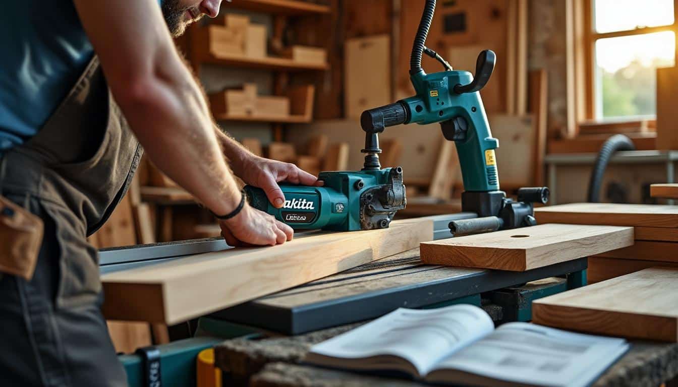 Illustration: Comment exploiter pleinement les fonctionnalités avancées de la Makita scie à ruban LB1200F ?