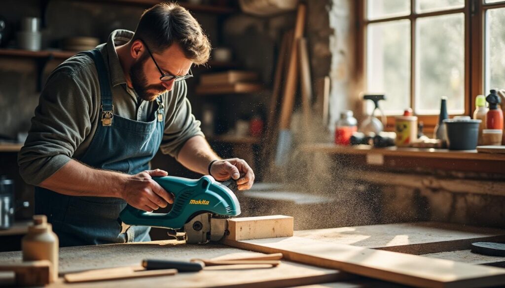 Makita scie à ruban LB1200F : précision et robustesse en atelier