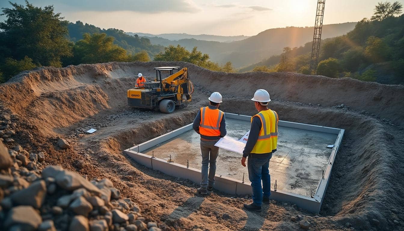 Illustration: Pourquoi le terrassement et la fondation sont-ils essentiels pour une construction durable ?