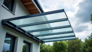 Toiture en polycarbonate alvéolaire : légère, isolante et durable