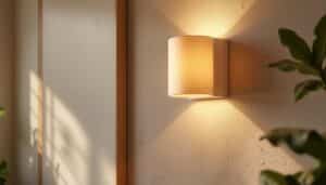 Applique murale en laiton doré : élégance et lumière chaleureuse