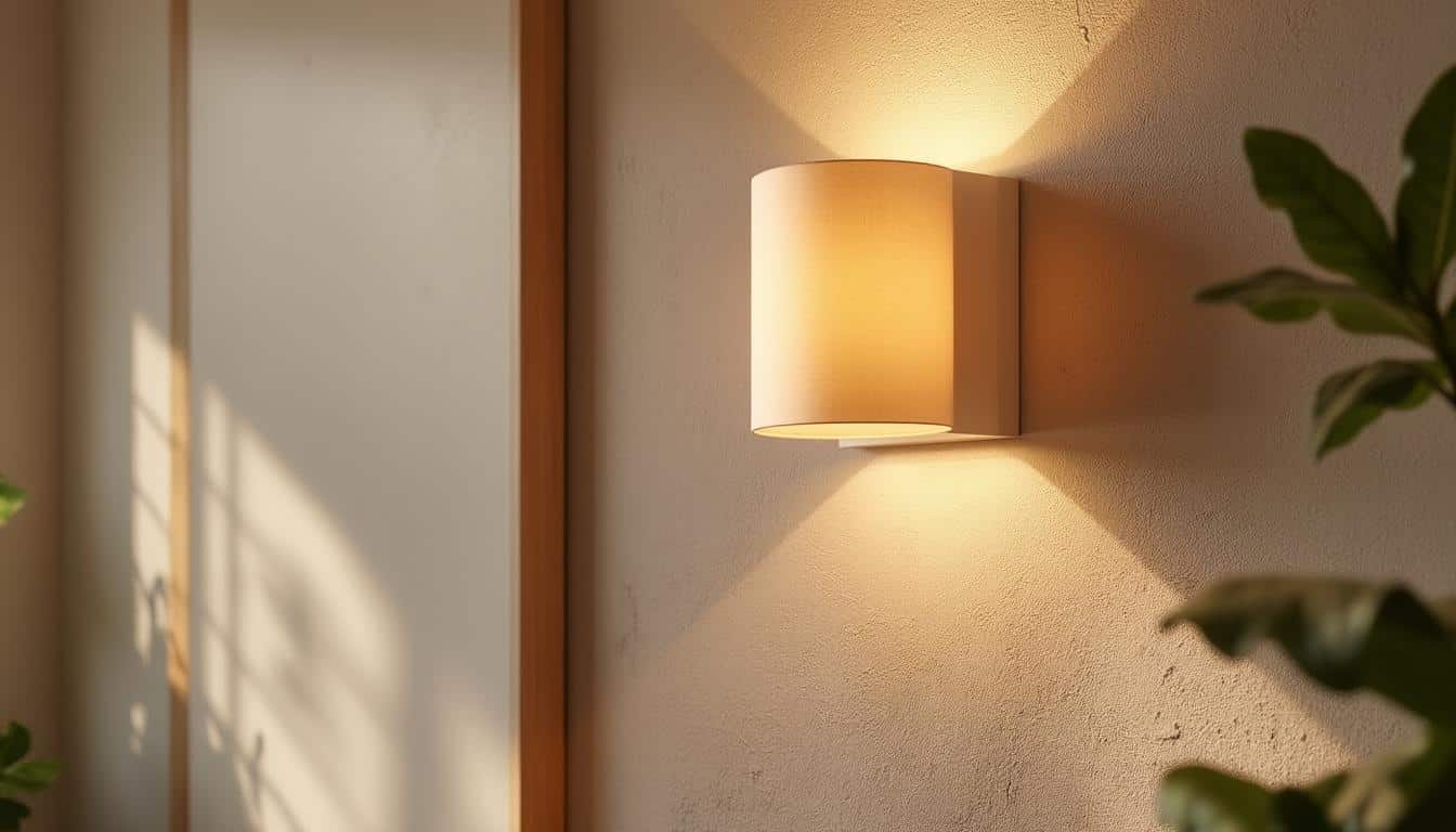 Applique murale en laiton doré : élégance et lumière chaleureuse