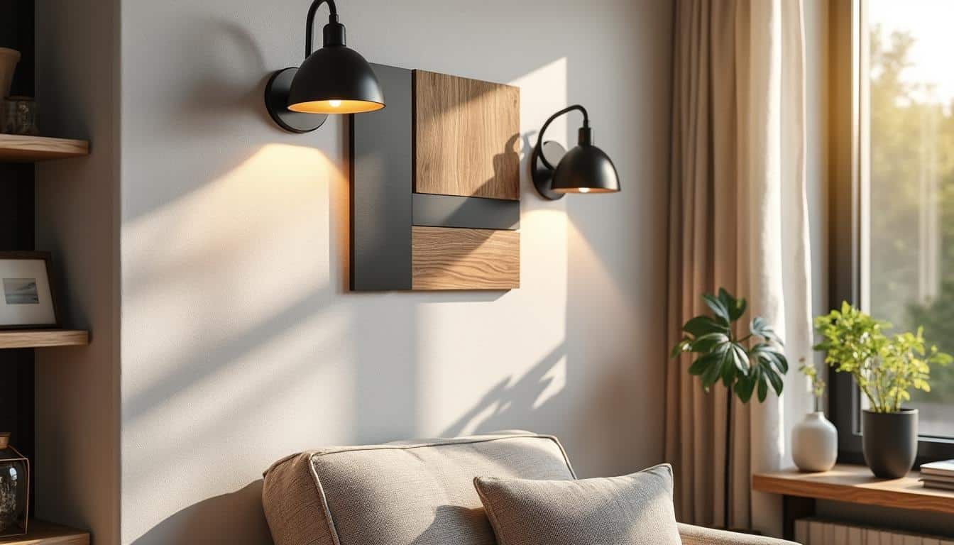 Illustration: Comprendre le charme du luminaire mural alliant métal noir et bois naturel