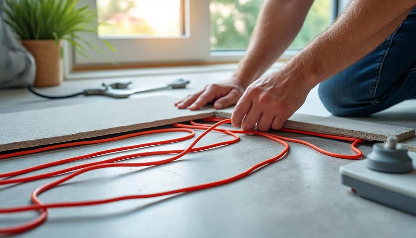 Illustration: Comprendre le fonctionnement d’un plancher chauffant électrique sous carrelage
