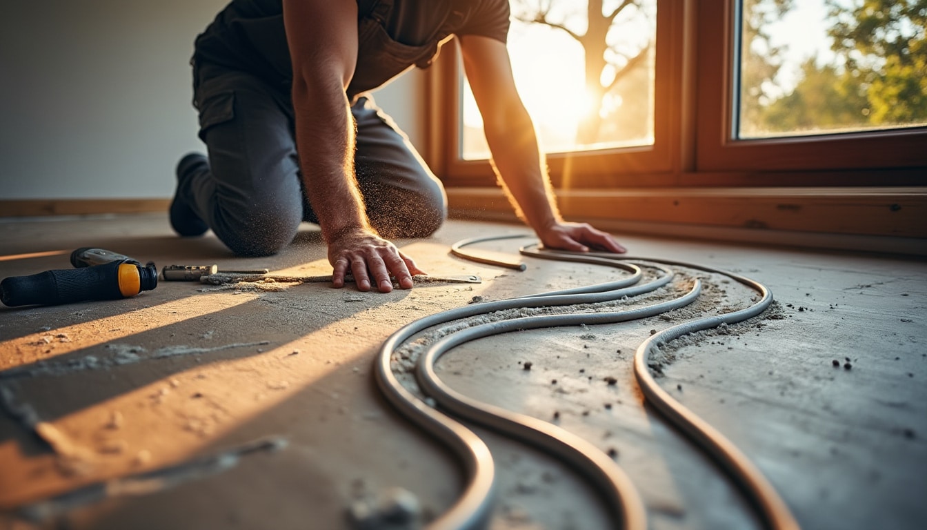Illustration: Comprendre le fonctionnement et les avantages d’un plancher chauffant