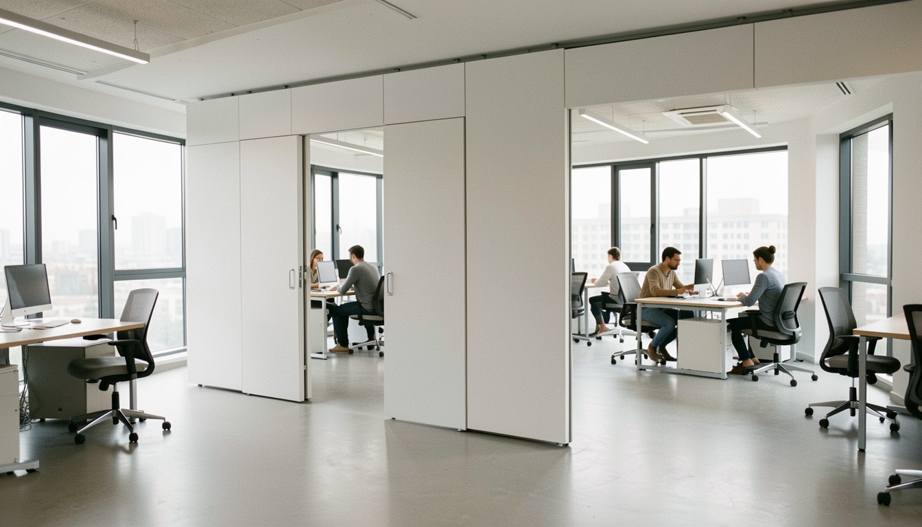Cloison pleine amovible pour moduler vos bureaux